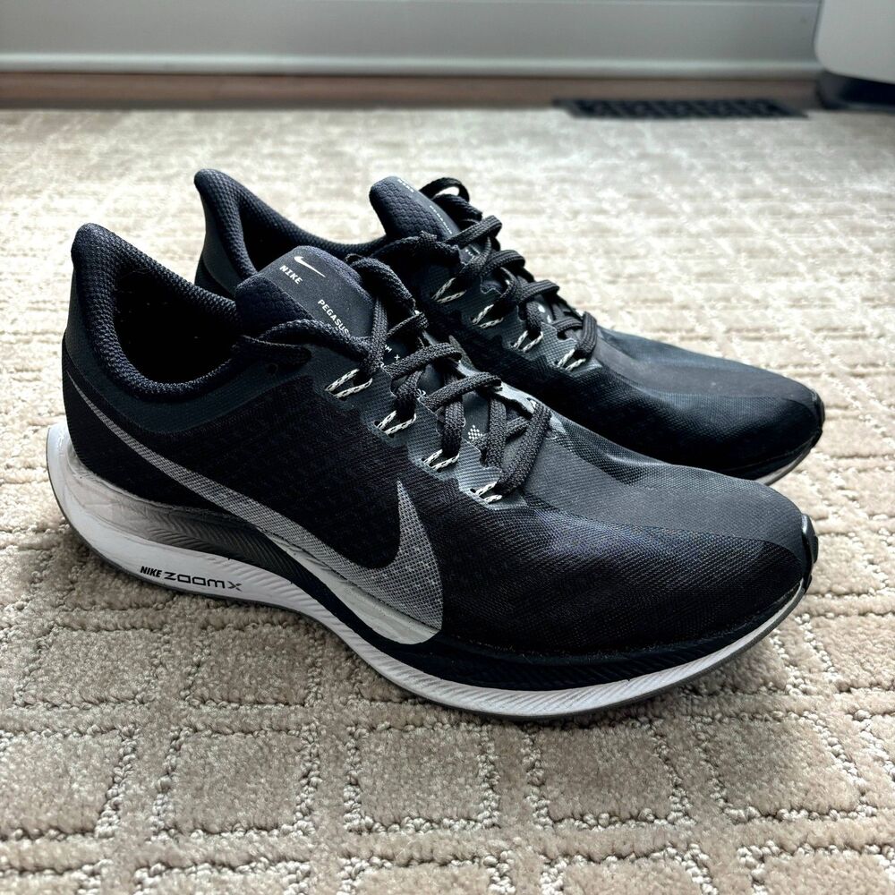 Nike Zoom Pegasus 35 Turbo Sneakers Women's Size 8 Black Grey Running AJ4115-001